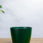 حوض  رخامي للنباتات متععد الالوان 13 سم  - زيتي