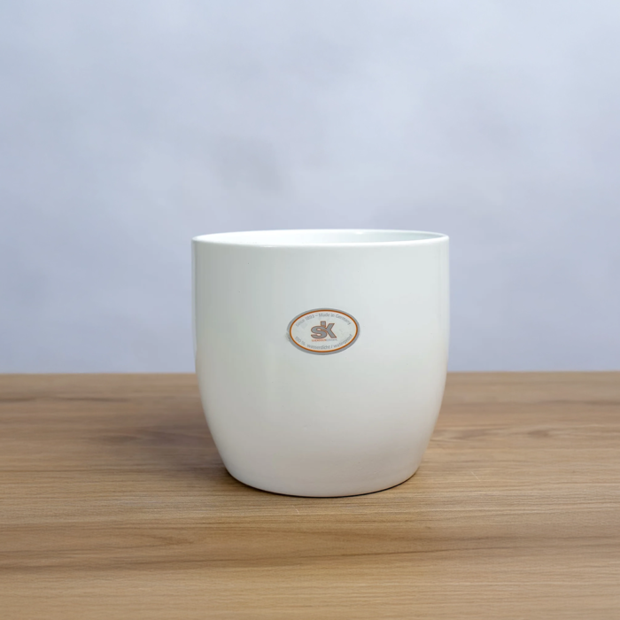 حوض رخام للنباتات متعدد الالوان 14 سم - ابيض