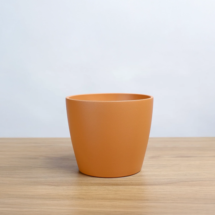 حوض  رخامي للنباتات متععد الالوان 13 سم  - برتقالي