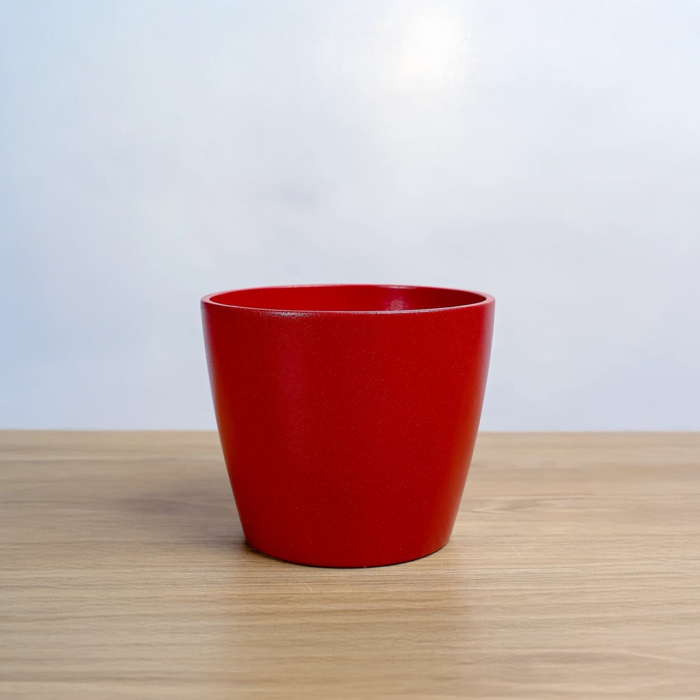 حوض  رخامي للنباتات متععد الالوان 13 سم  - احمر